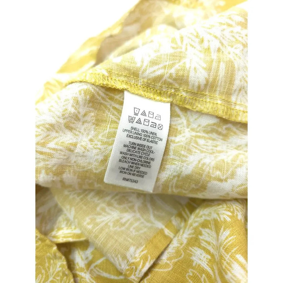 Nwt Tahari Garden Floral Fit Flare Linen Dress sz 12 - Picture 7 of 12